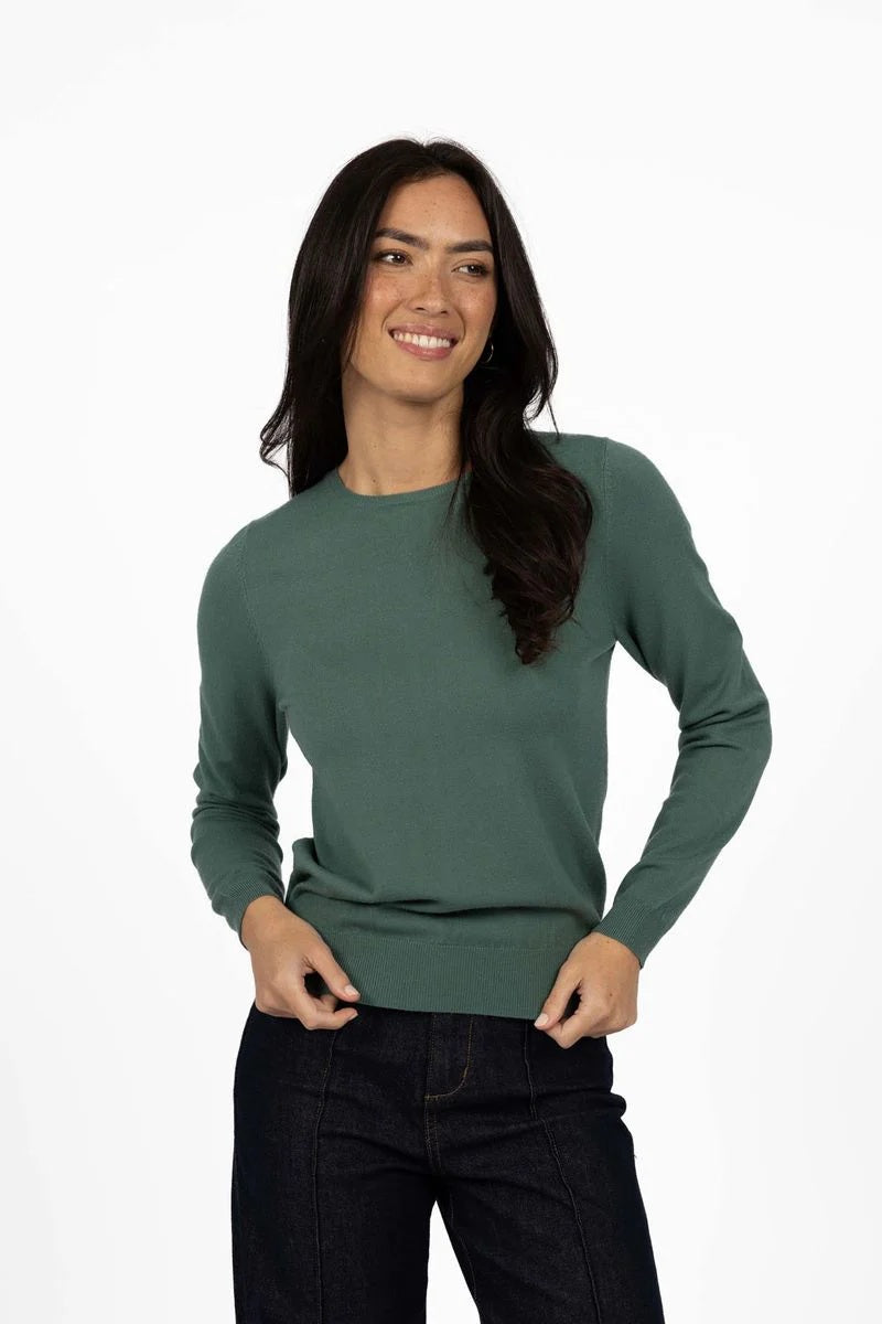Humidity Mae Jumper [COLOUR:Forest SIZE:XS]
