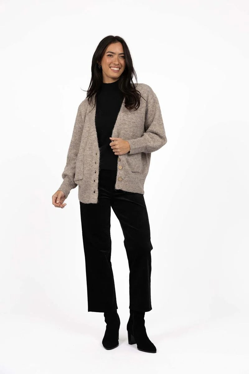 Humidity Riley Knit Cardi [COLOUR:Hazelnut SIZE:XS]