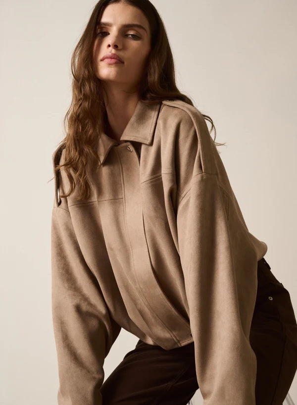 Esmaee Stable Bomer Jacket [COLOUR:Mushroom SIZE:XS]