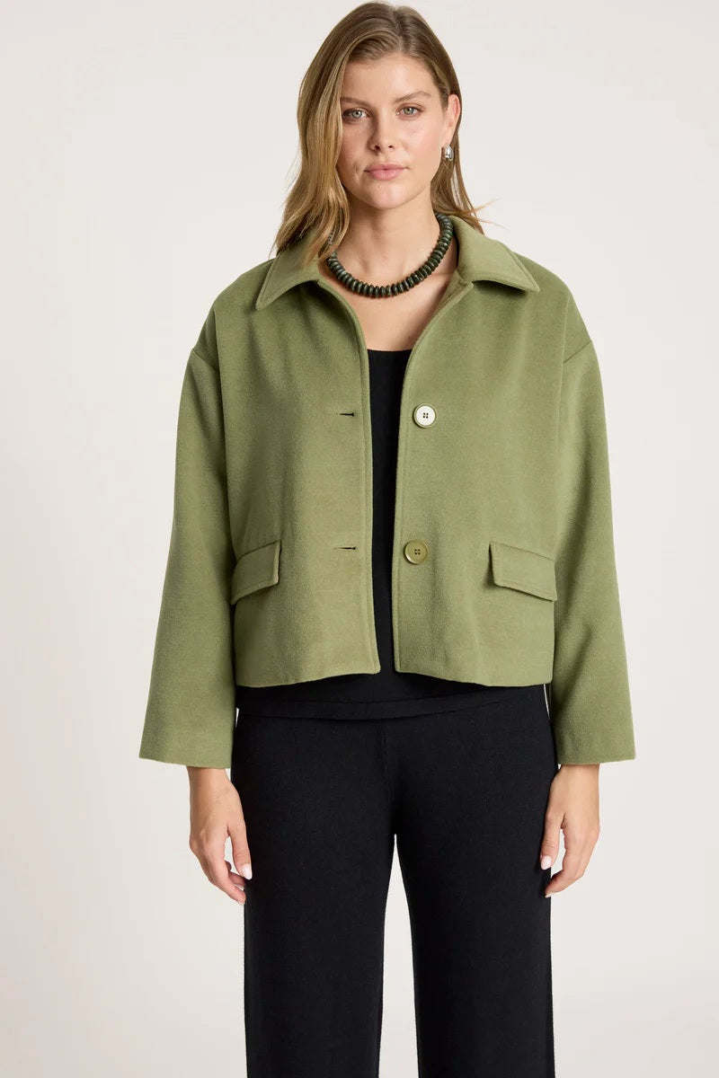 Eb & Ive Wanderer Crop Jacket [COLOUR:Pampas SIZE:XS]