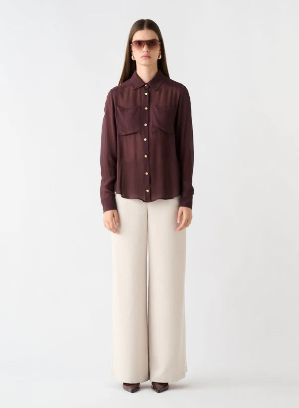 Esmaee Fortune shirt [COLOUR:Chocolate SIZE:S] | Little Extras Lifestyle