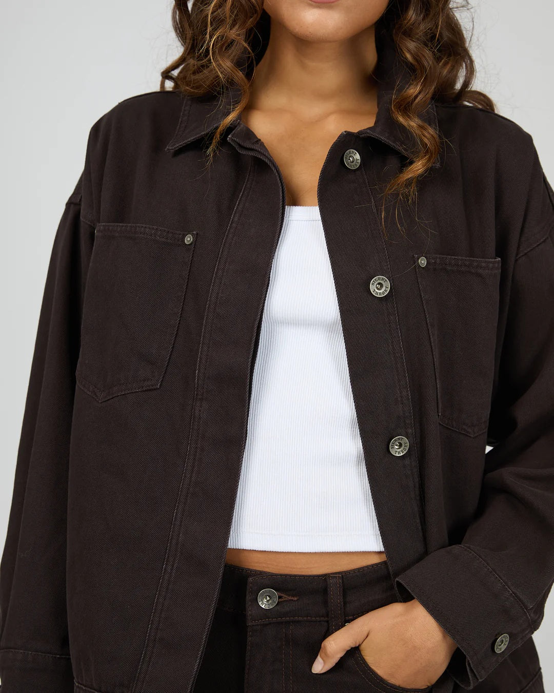 Silent Theory Isla Jacket [COLOUR:Chocolate SIZE:S]