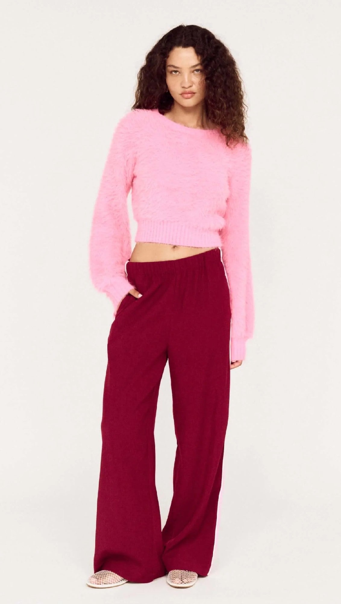 Minkpink Clio Fluffy Knit [COLOUR:Fuchsia SIZE:XS]