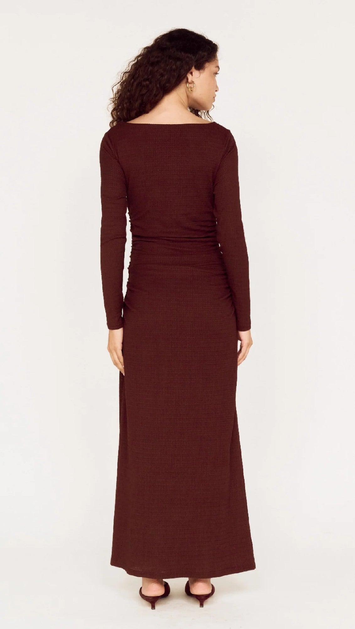 Minkpink Myra U Wire Midi dress [COLOUR:Chocolate SIZE:S]