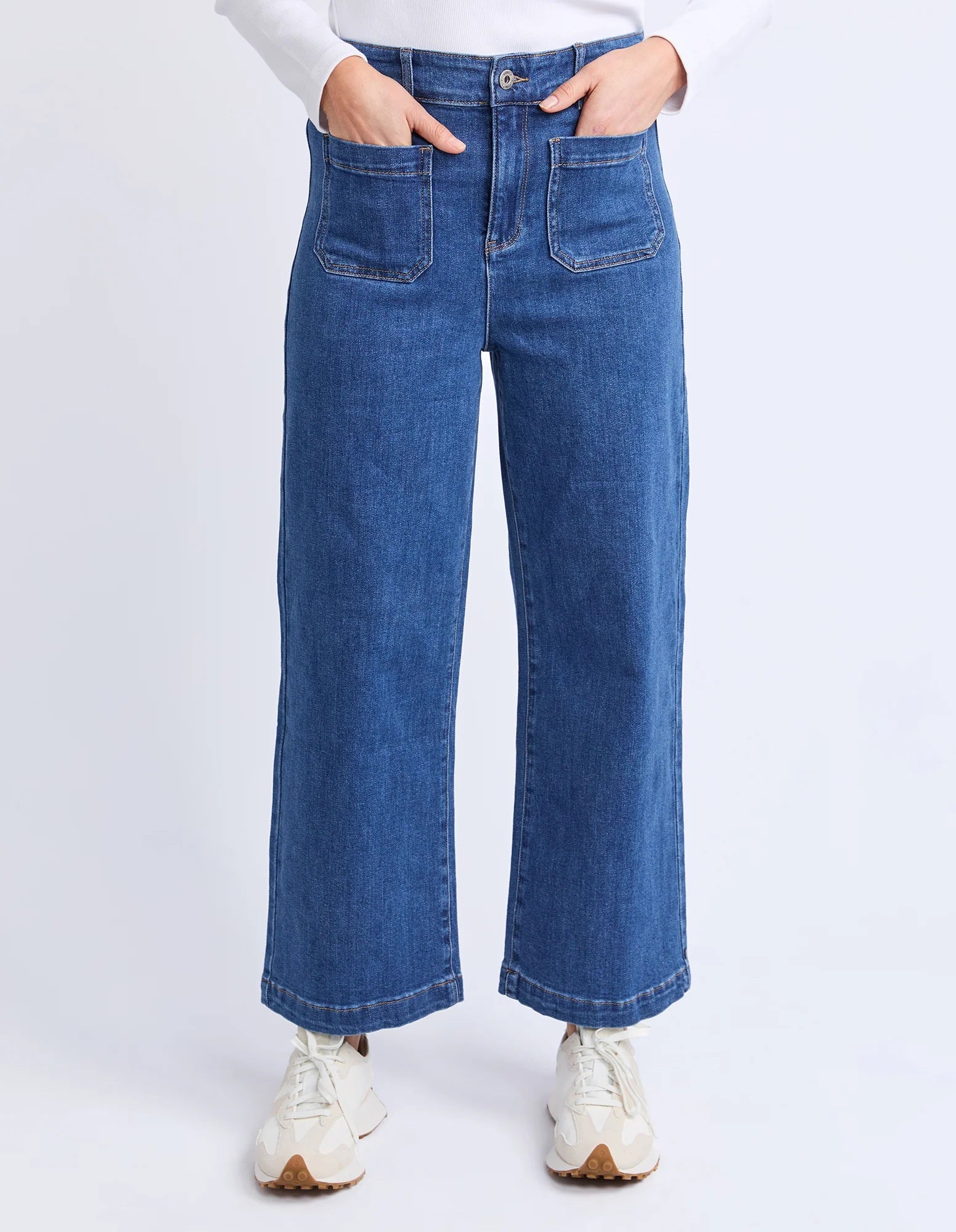 Elm Alyssa Front Pocket Jeans [COLOUR:Dark Blue SIZE:10]