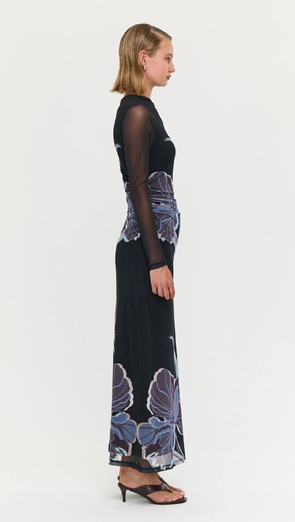 Staple The Lable Stas Mesh Dress [COLOUR:midnight floral SIZE:XL]
