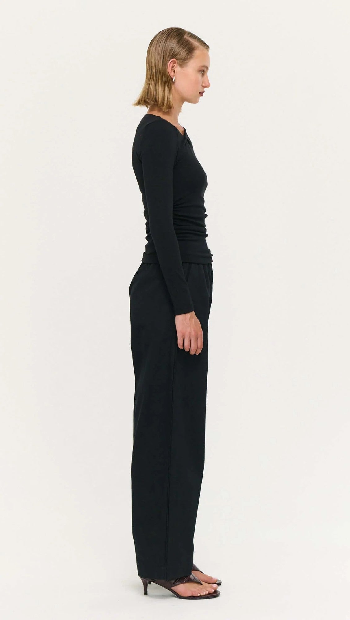 Staple The Lable Alexi Twist Top [COLOUR:Black SIZE:S]