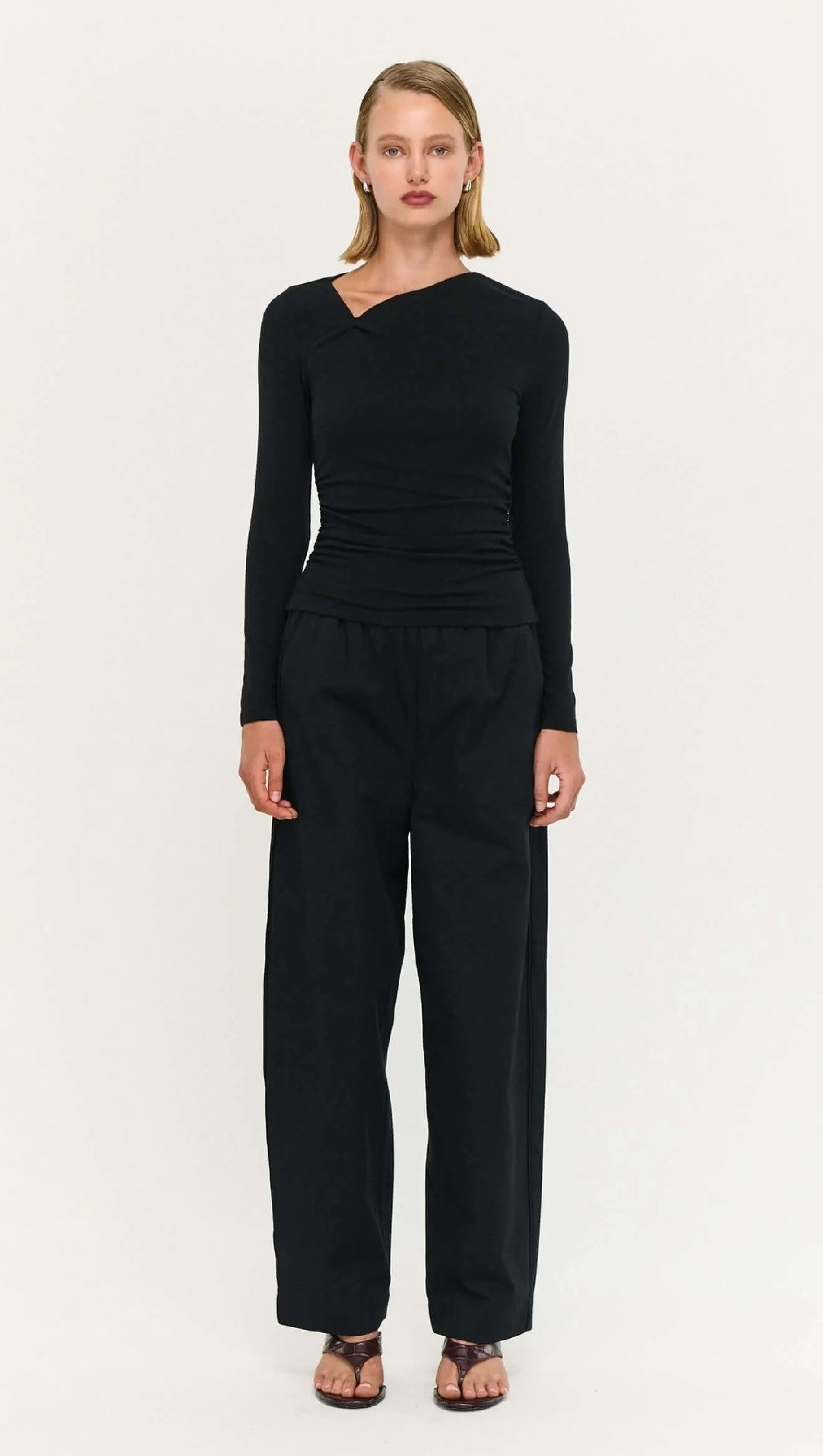 Staple The Lable Alexi Twist Top [COLOUR:Black SIZE:S]