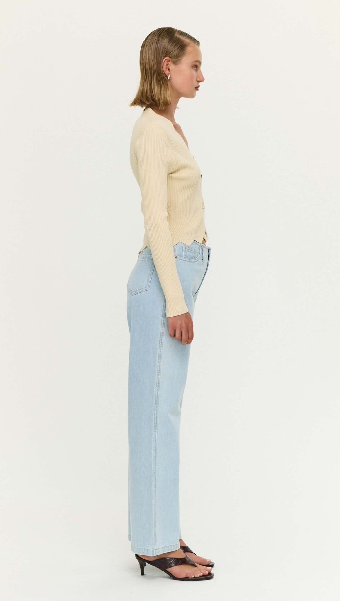 Staple The Lable Gia Crop Knit [COLOUR:Sand SIZE:S]