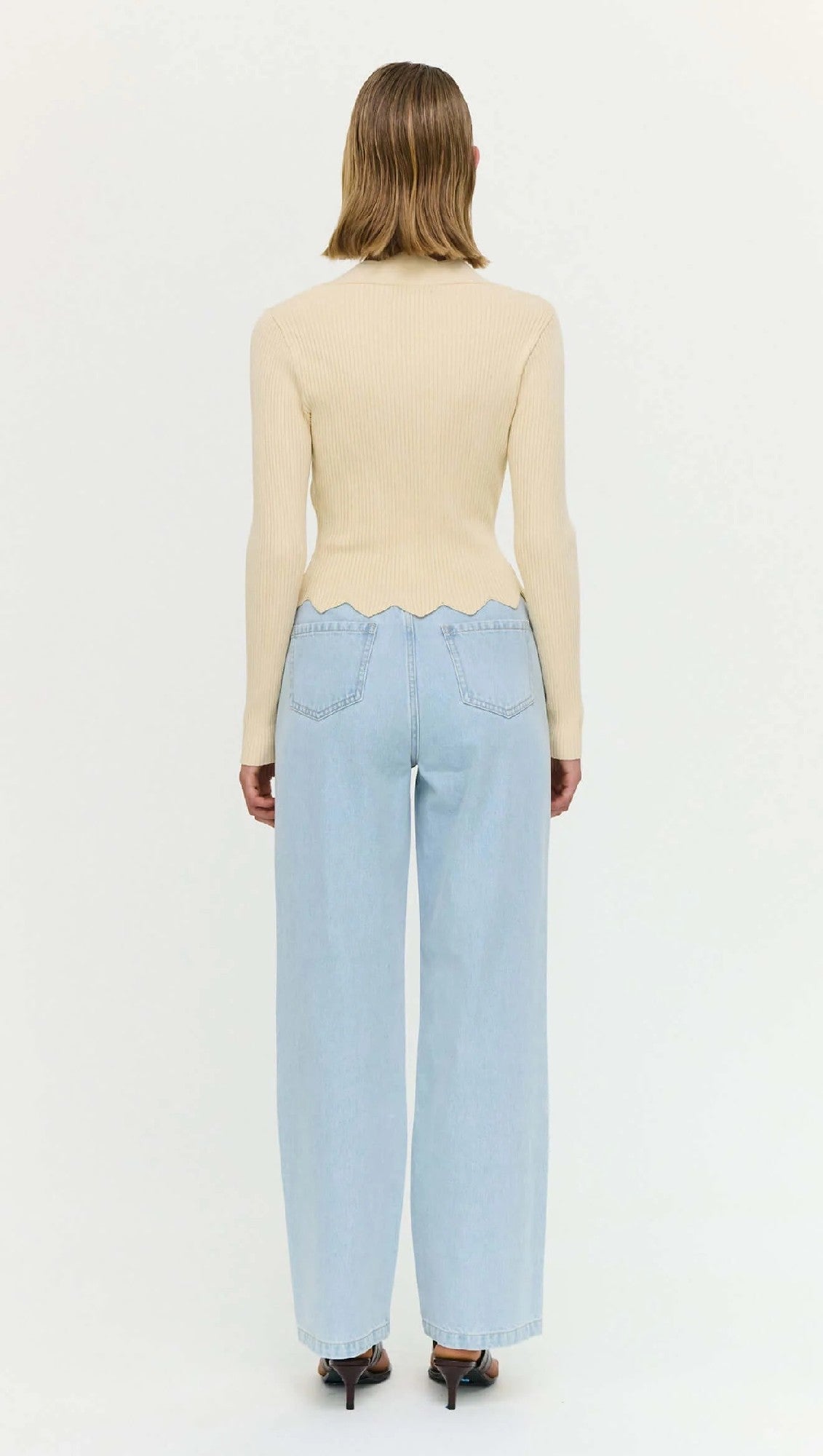 Staple The Lable Gia Crop Knit [COLOUR:Sand SIZE:S]