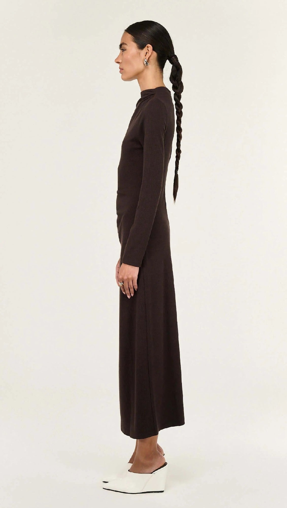 Staple The Lable Tilda Midi Dress [COLOUR:Chocolate SIZE:S]