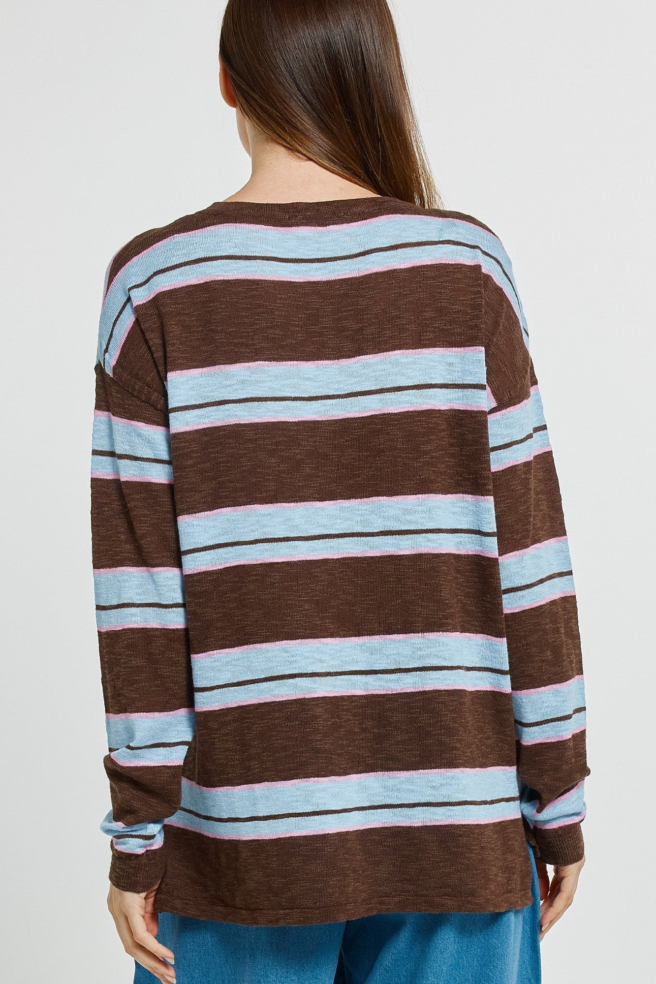 Betty Basic Natasha Knit Top [COLOUR:Choc,blue,pink SIZE:8]
