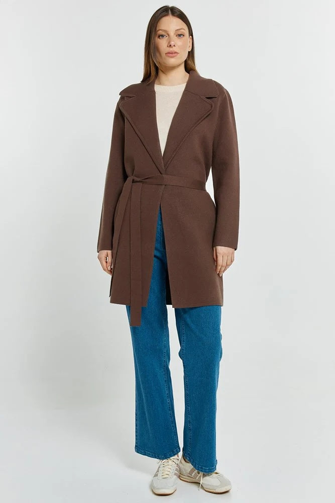 Betty Basic Tahlia Coatigan [COLOUR:Nutmeg SIZE:8]