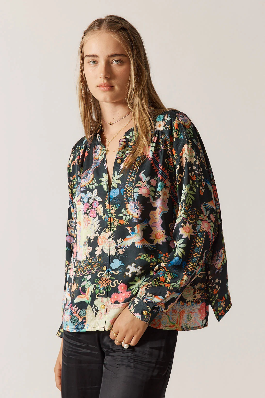 Rubyyaya Lala Shirt [COLOUR:Steel SIZE:S]