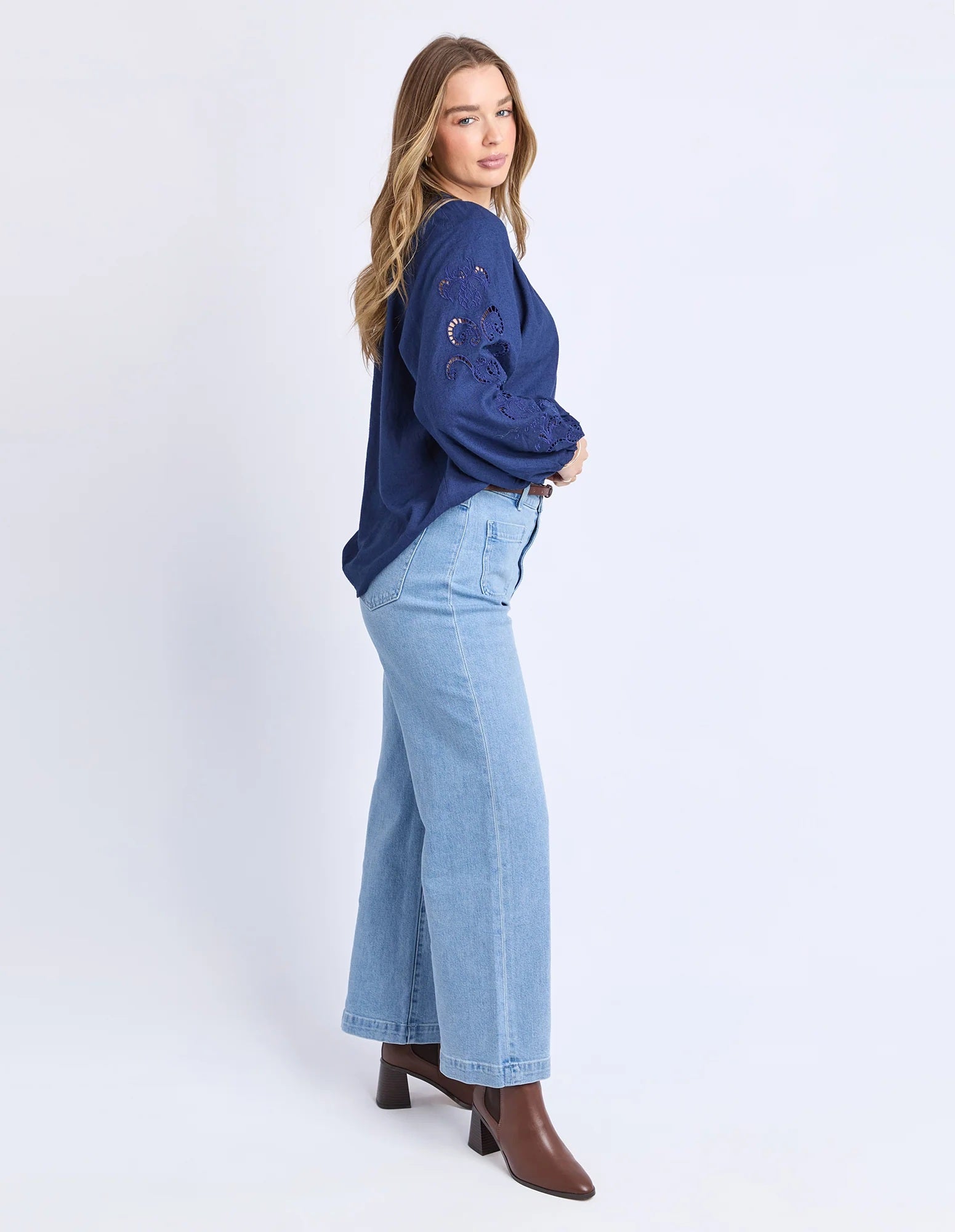 Foxwood Carlson Blouse [COLOUR:Indigo SIZE:8]