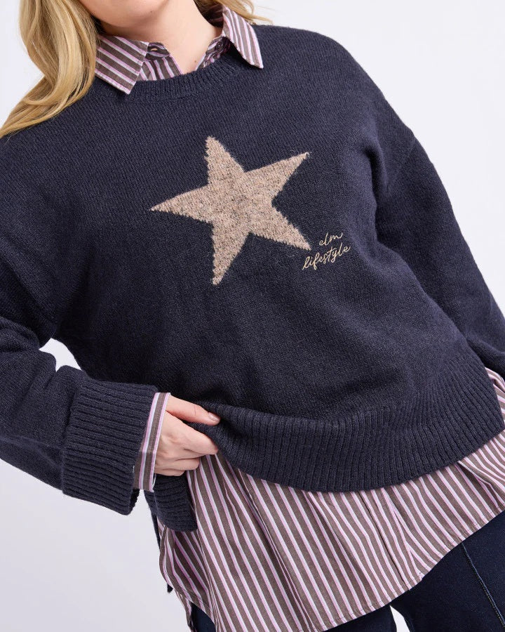 Elm Star Intersia Knit [COLOUR:Navy SIZE:S]