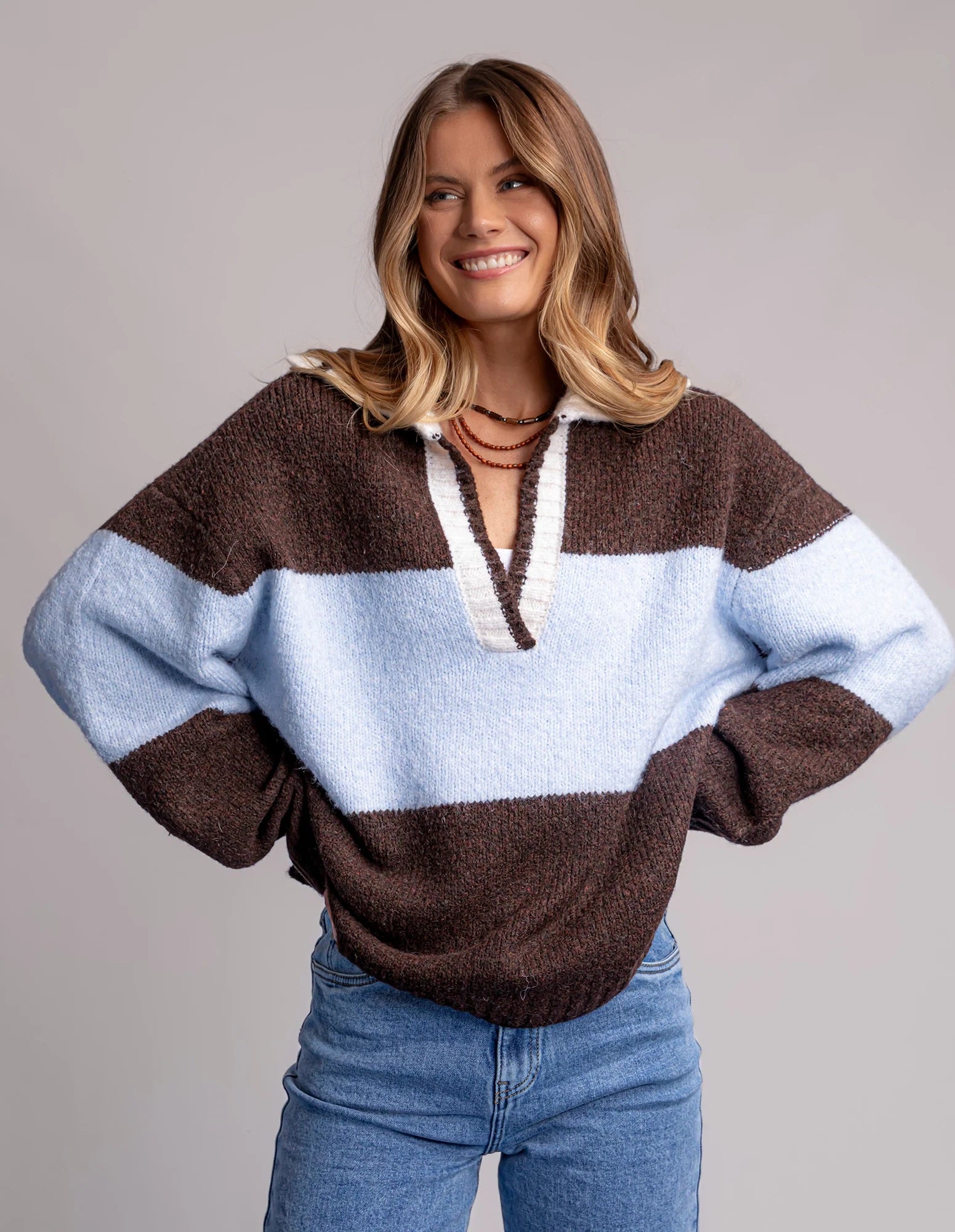 Foxwood Candice Knit Crew [COLOUR:Coffee SIZE:8]