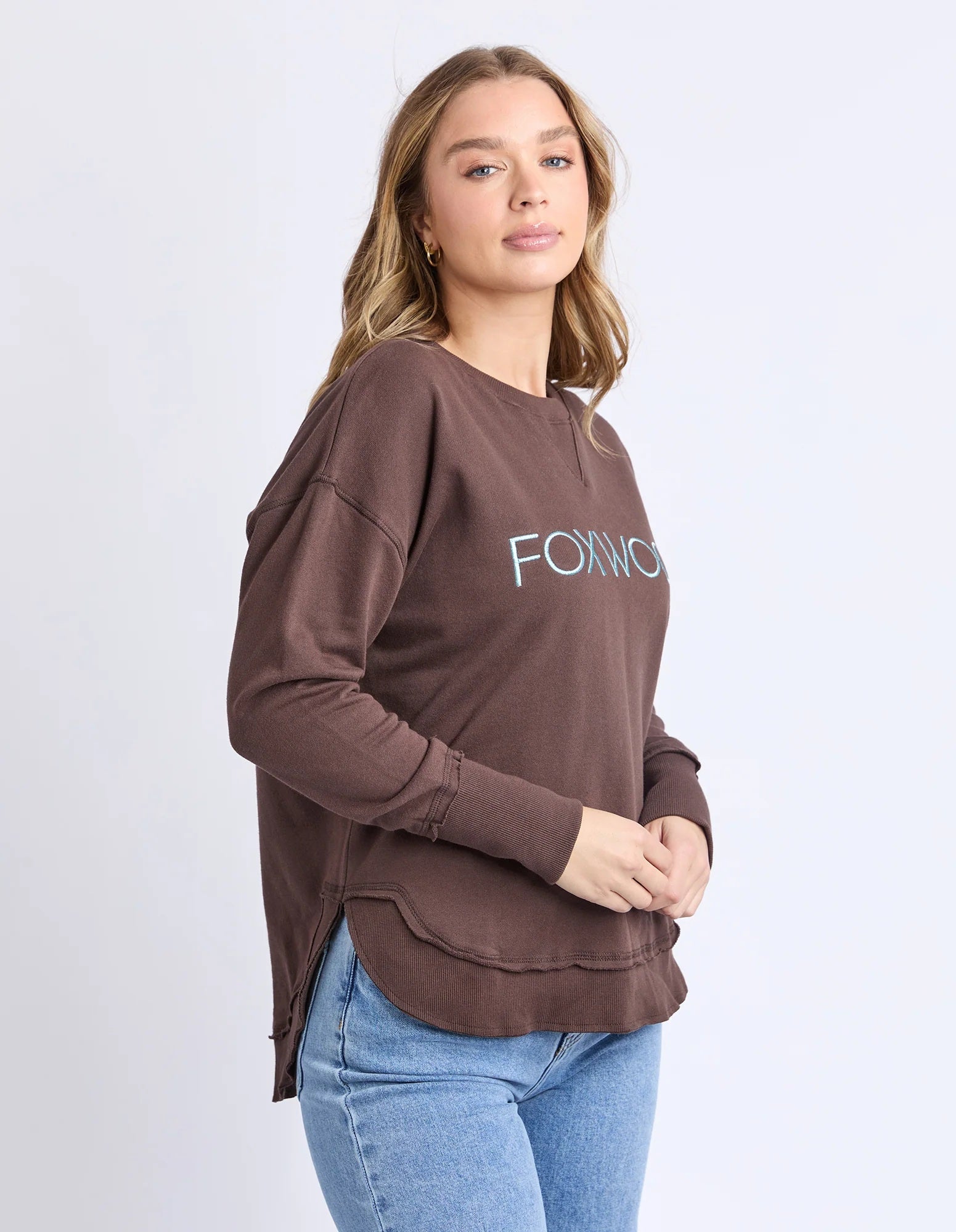Foxwood Simplified Metallic Crew [COLOUR:Coffee SIZE:8]