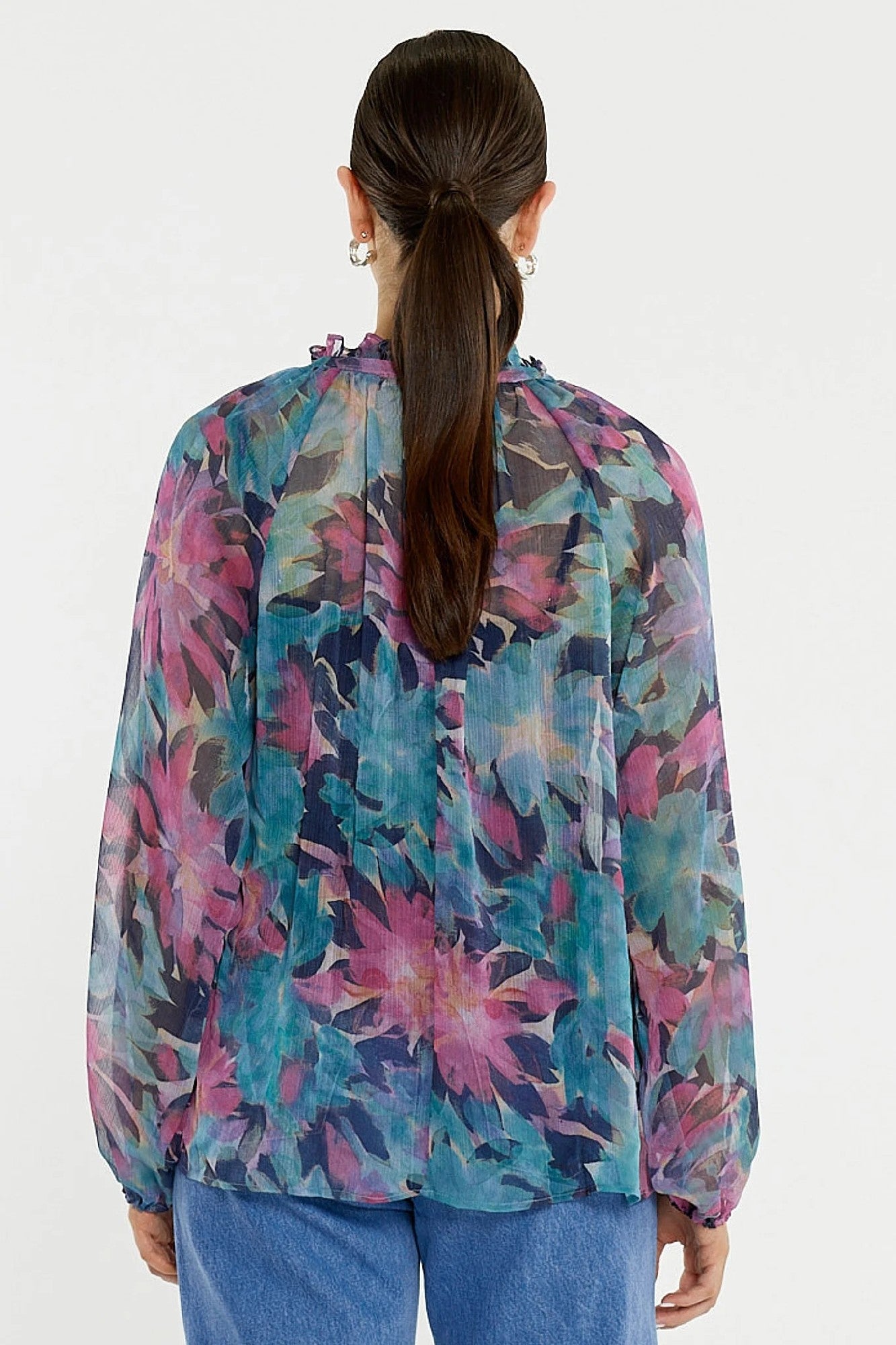 Sass Willow Tie Front Blouse [COLOUR:Native orchid SIZE:8]