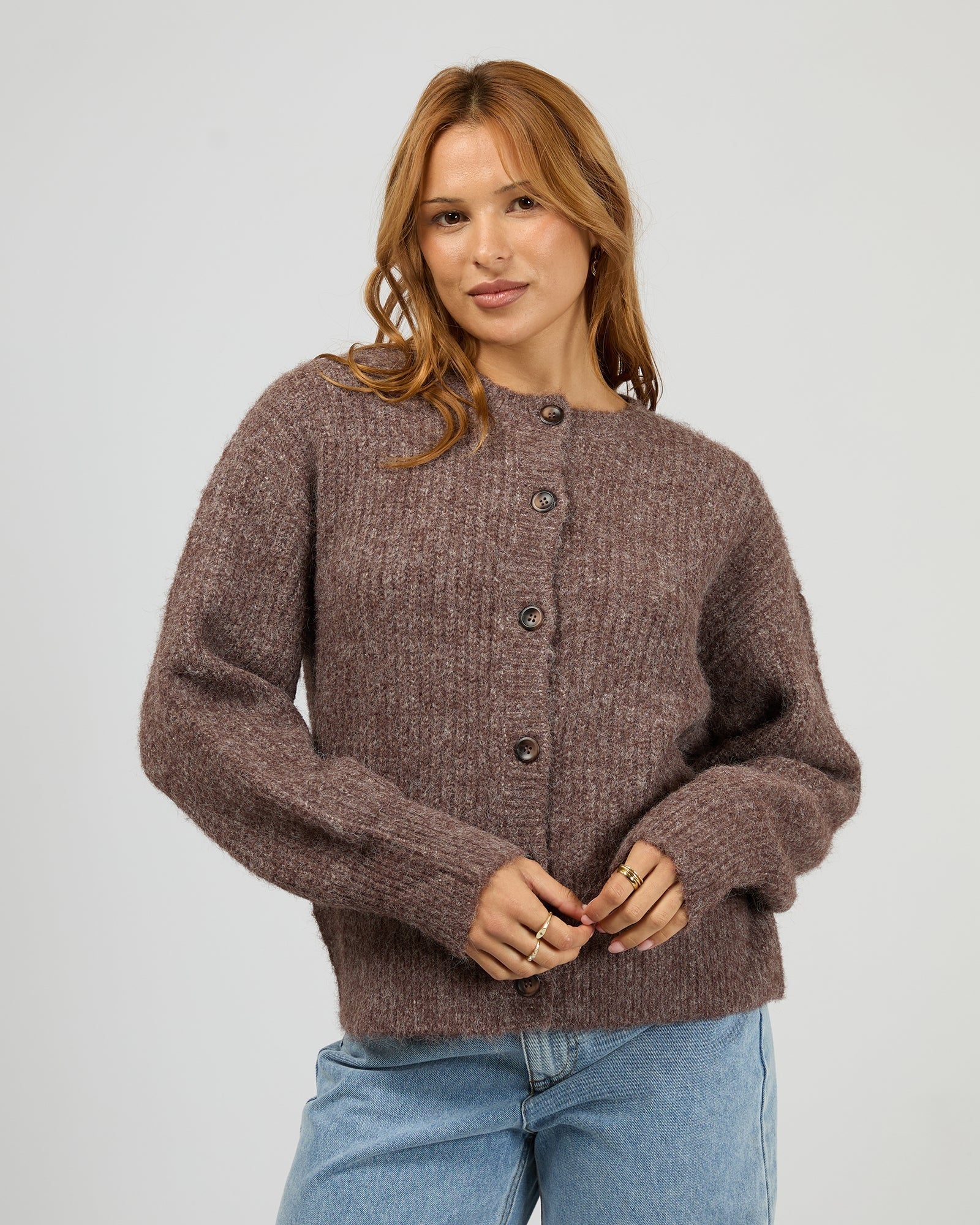 Silent Theory Bonni Knit Cardigan [COLOUR:Cherry SIZE:8]