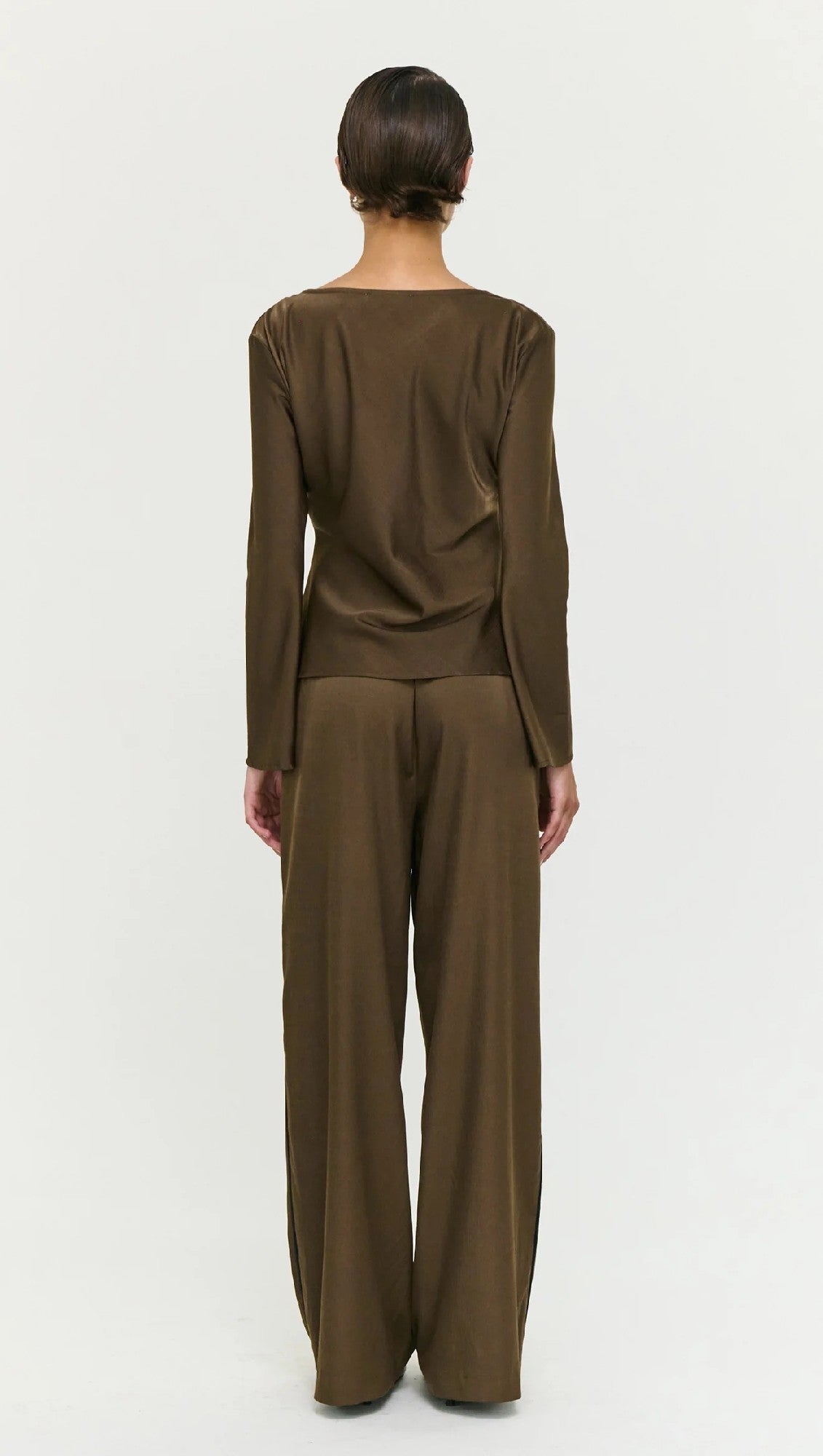 Staple The Lable Dakota Bias Top [COLOUR:Espresso SIZE:S]