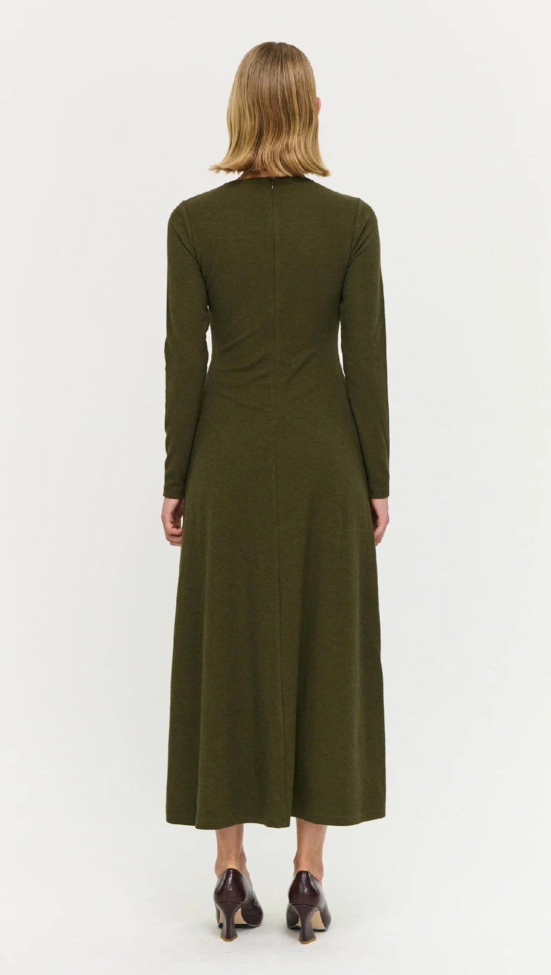 Staple the Lable Farrah Midi Dress [COLOUR:Olive SIZE:S]