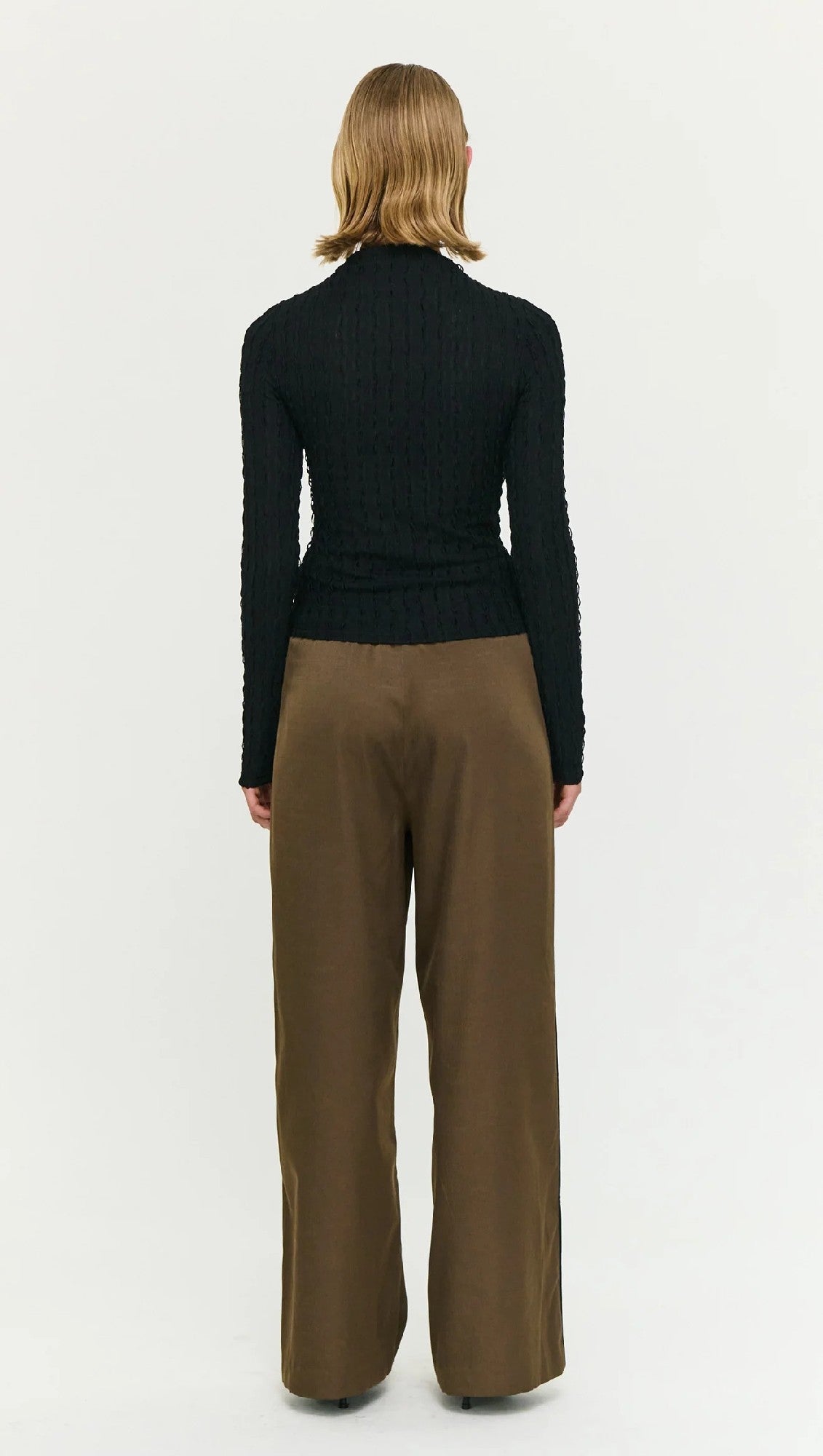 Staple The Lable Drew High Neck Top [COLOUR:Black SIZE:S]