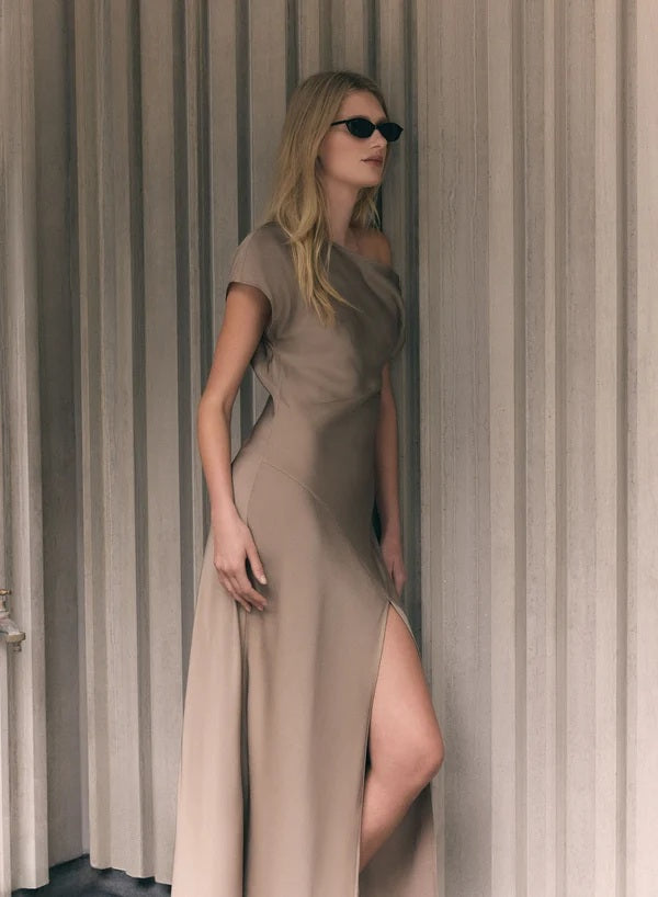 Esmaee Concourse Maxi Dress [COLOUR:Truffle SIZE:S]