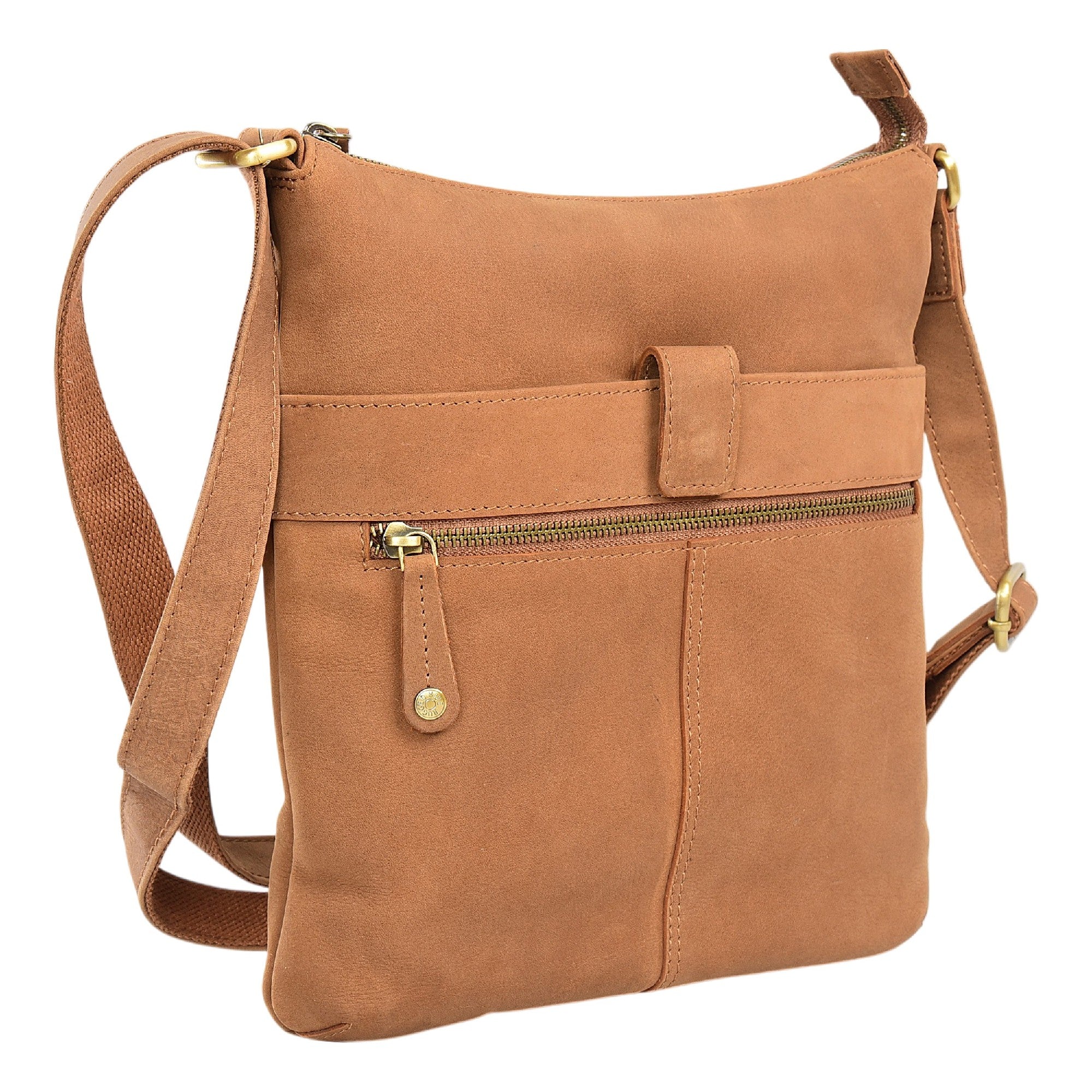 Rugged Hide Cessnock Crossbody Bag [COLOUR:Camel]