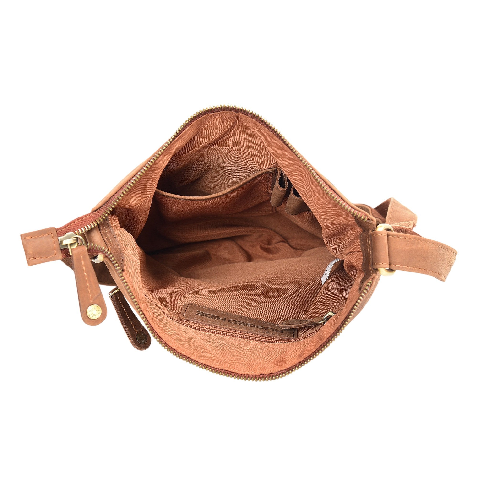 Rugged Hide Cessnock Crossbody Bag [COLOUR:Camel]