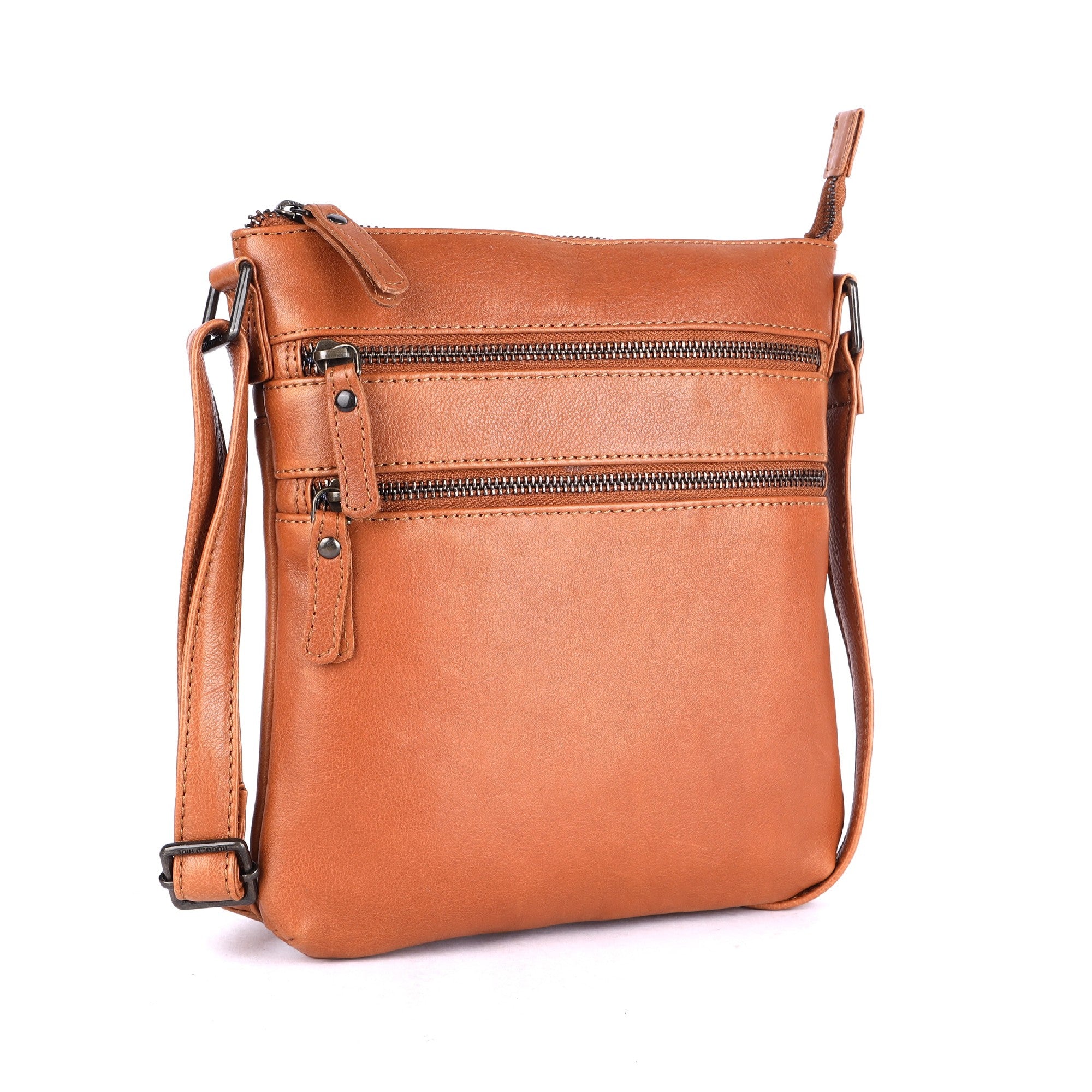 Rugged Hide Lotus Handbag [COLOUR:Tan]