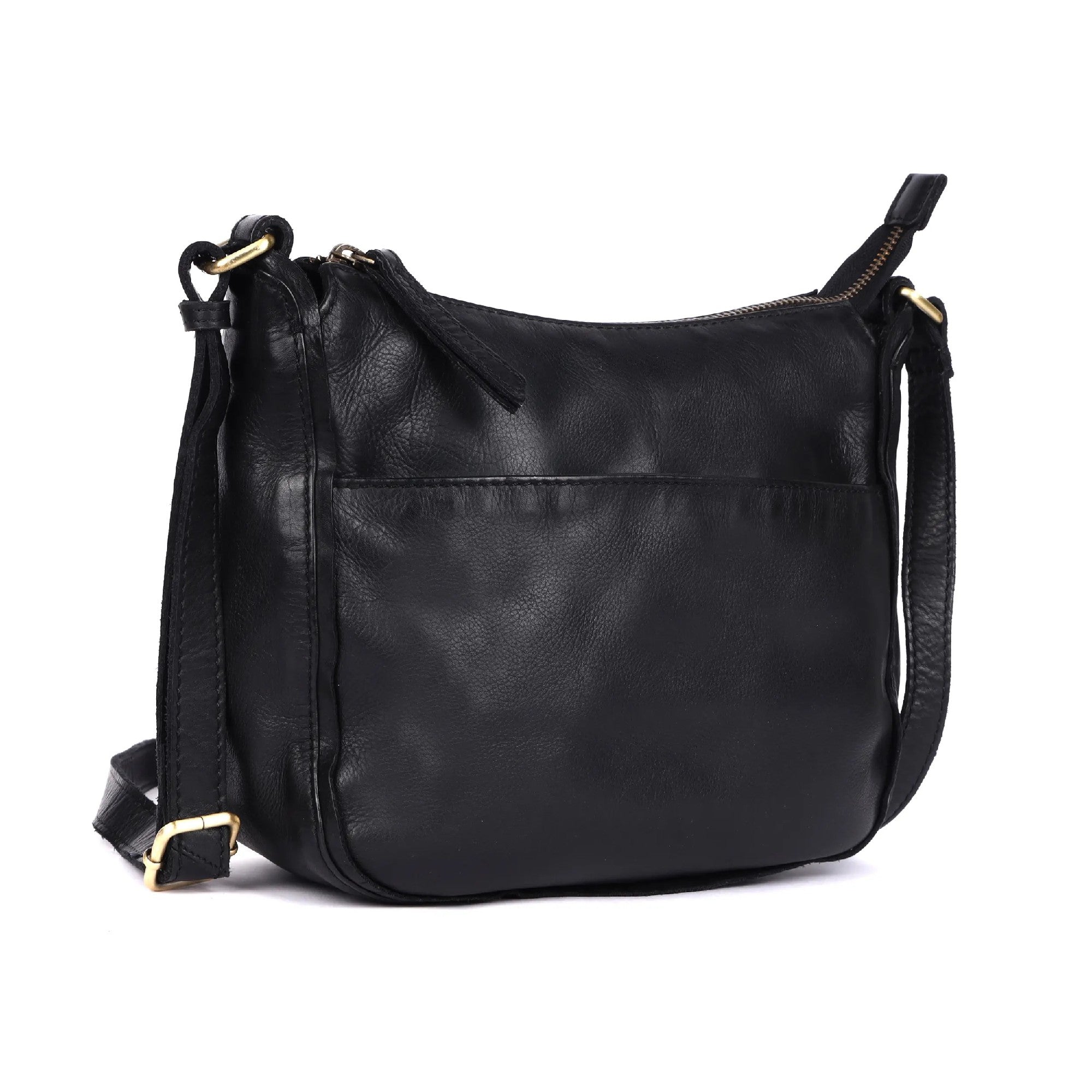 Rugged Hide Clover Handbag [COLOUR:Black]