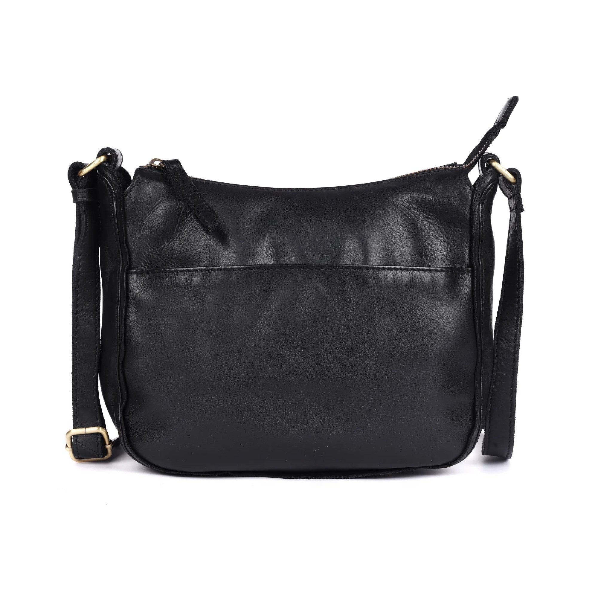 Rugged Hide Clover Handbag [COLOUR:Black]