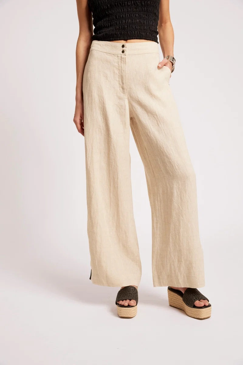 Eb & Ive Maris Splice Pant [COLOUR:Tusk/black SIZE:XS]