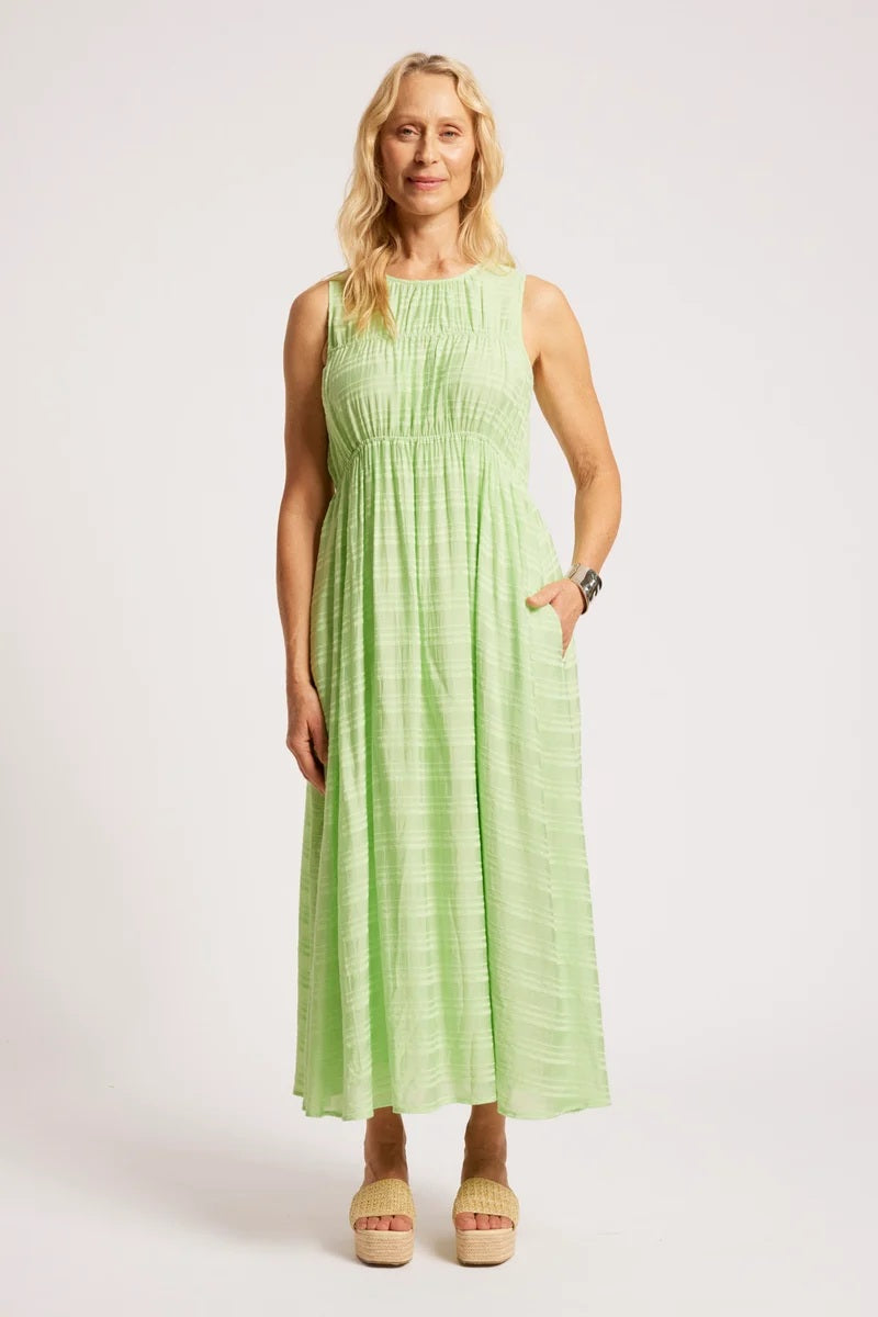 Eb & Ive Sovana Ruched Maxi  Dress [COLOUR:Mint SIZE:XS]