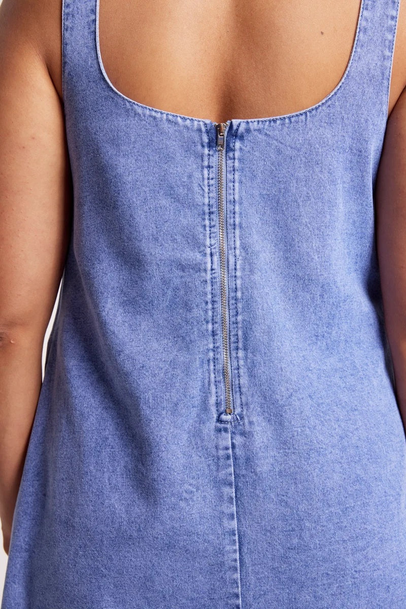 Eb & Ive Dusk Tank Dress [COLOUR:Denim SIZE:XS]