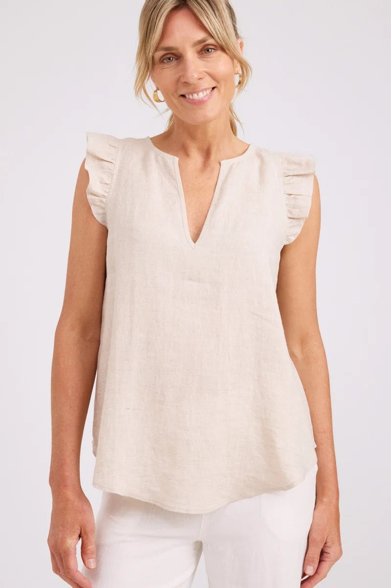 Eb & Ive Studio Frill Tank [COLOUR:Tusk SIZE:XS]