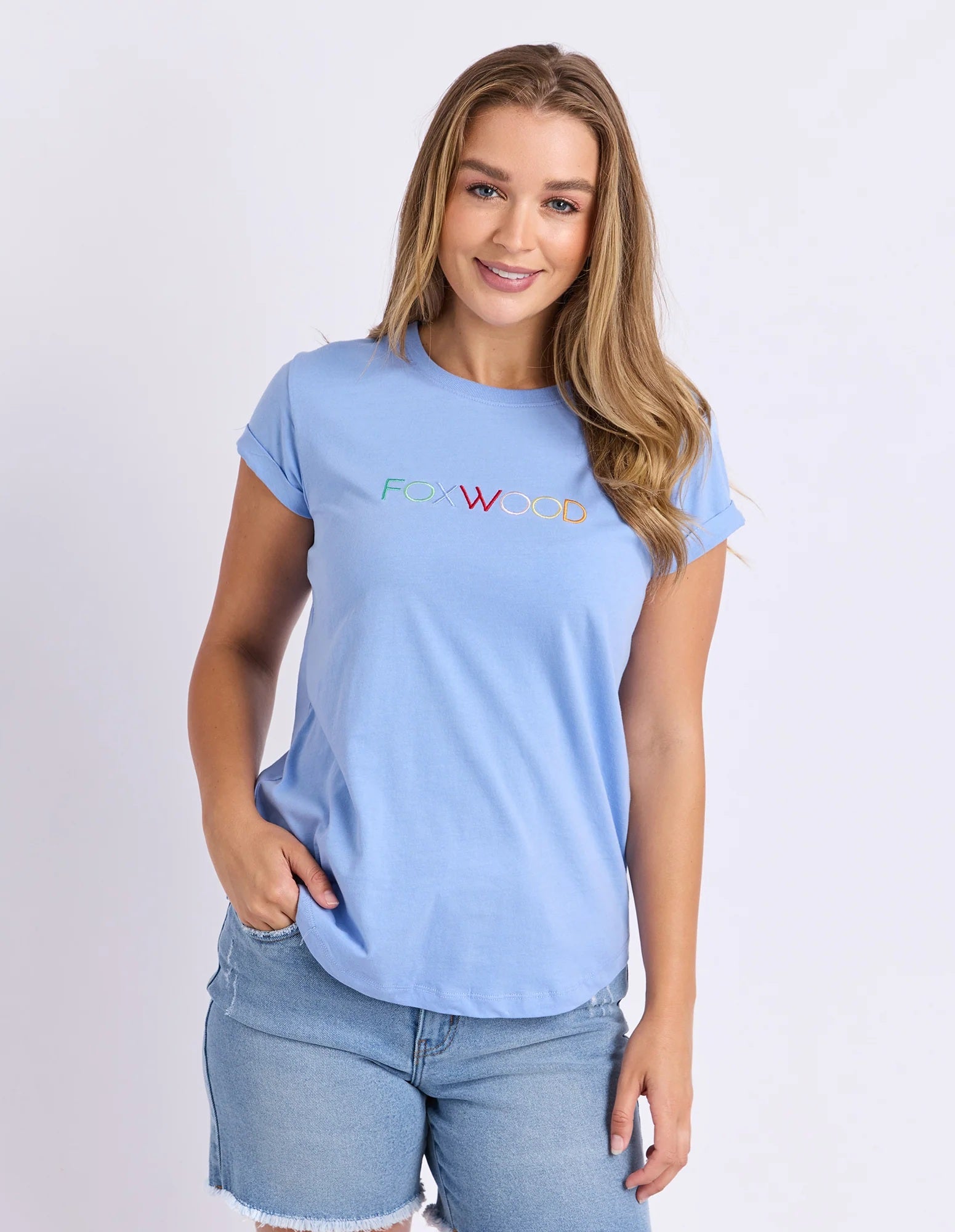 Foxwood Confetti Tee [COLOUR:Blue SIZE:10]