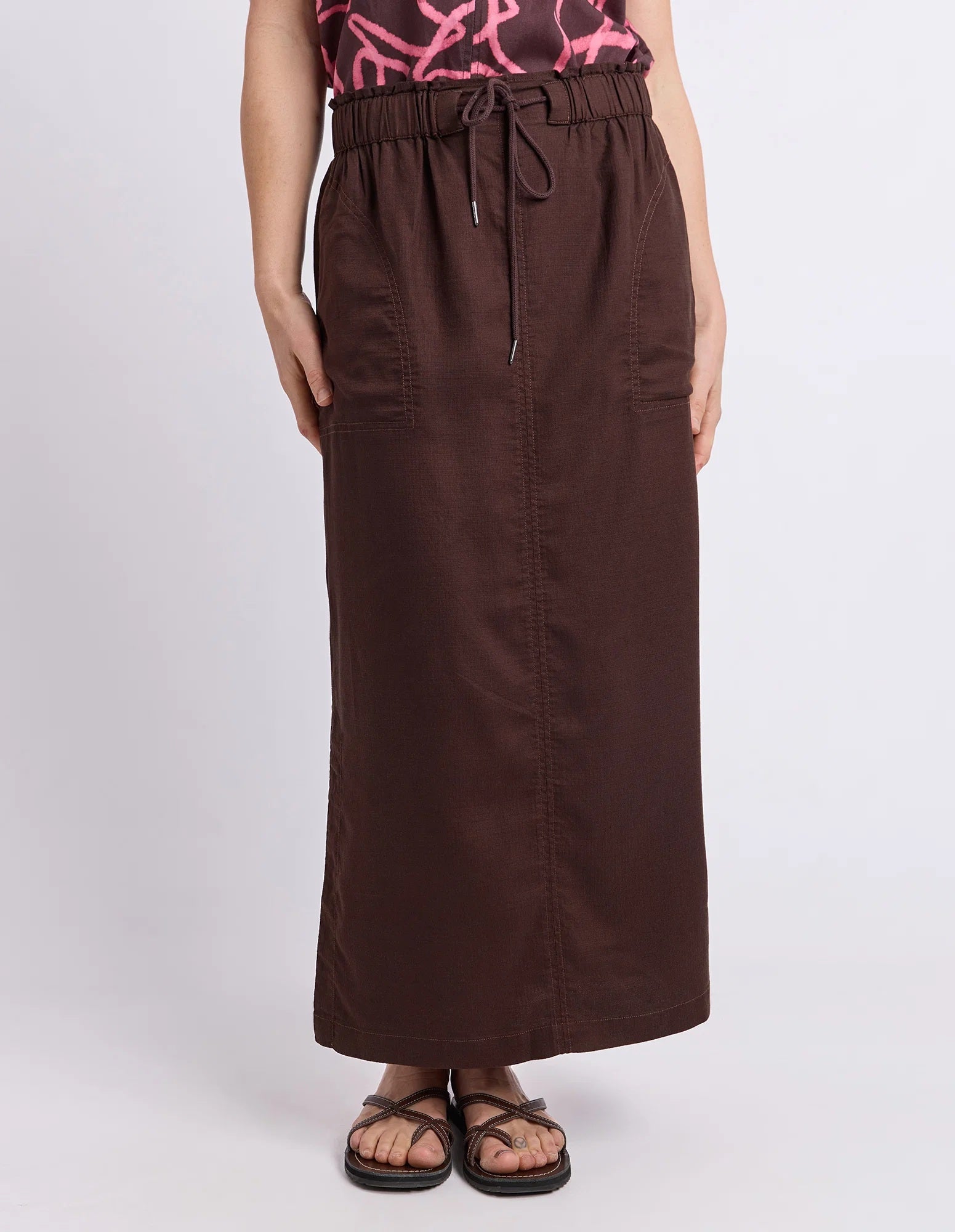 Elm Mila Utility Skirt [COLOUR:Chocolate SIZE:10]