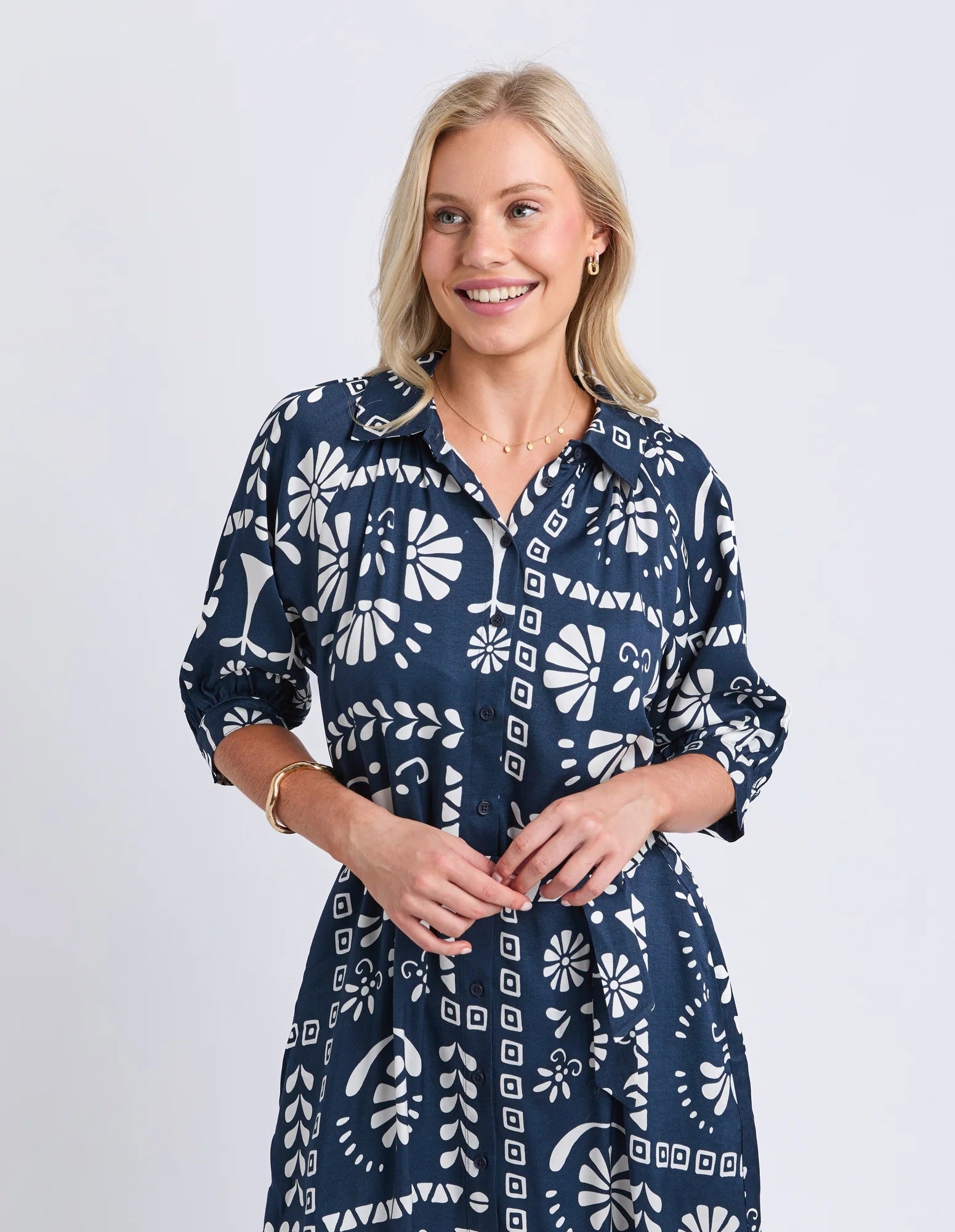 Elm Jenny Dress [COLOUR:Navy SIZE:10]