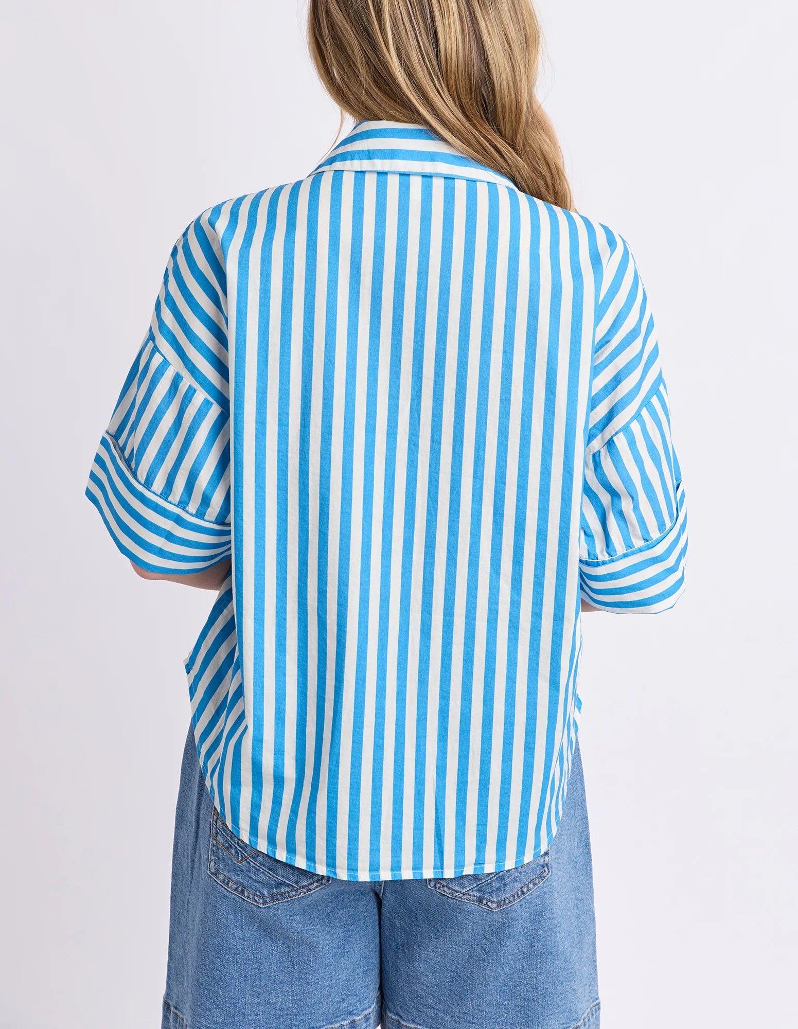 Elm Striped Holiday Shirt [COLOUR:Blue SIZE:10]