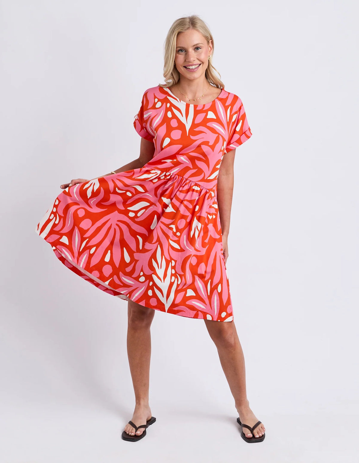 Elm Oceana Dress [COLOUR:Tangerine SIZE:8]