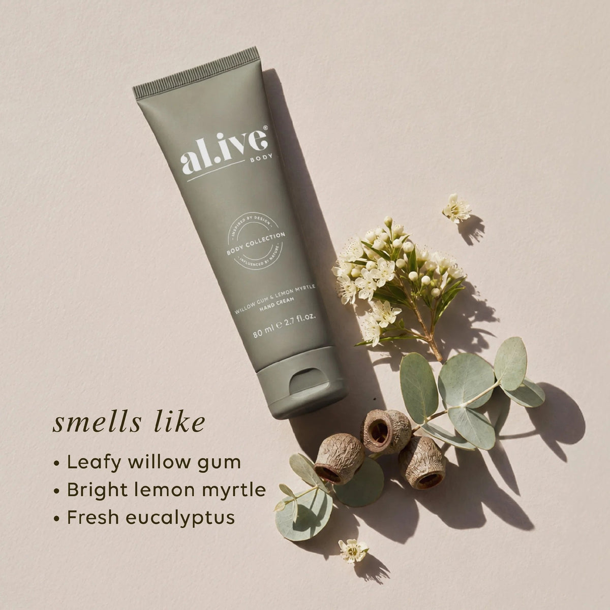 Al.ive Body Hand Cream [SCENT:Willow Gum & Lemon Myrtel]