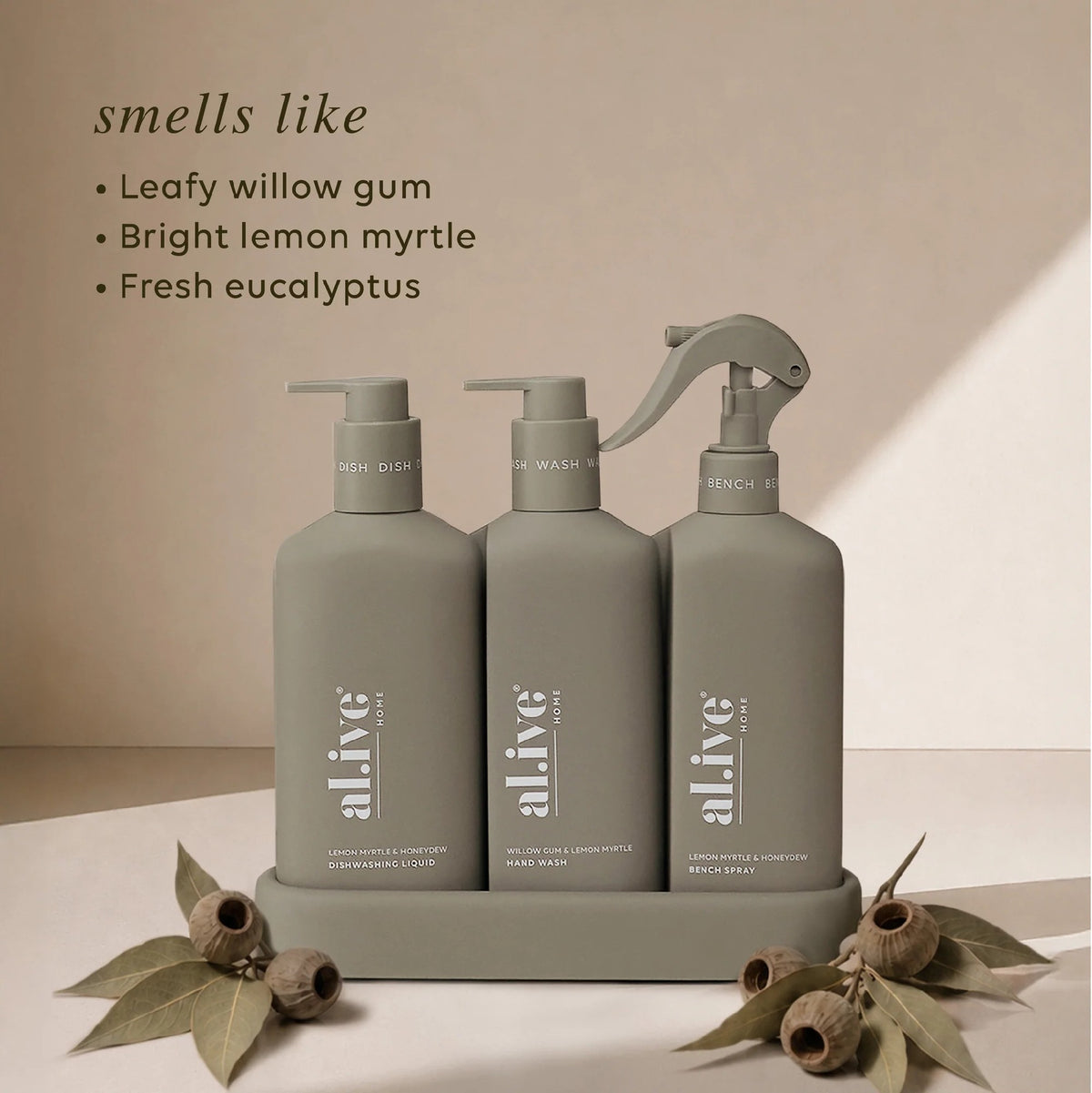 Al.ive Body Kitchen Trio [SCENT:Willow Gum & Lemon Myrtel]