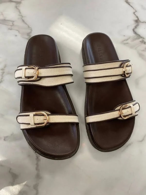 Billini Anneliese Slide [COLOUR:Cream SIZE:6]