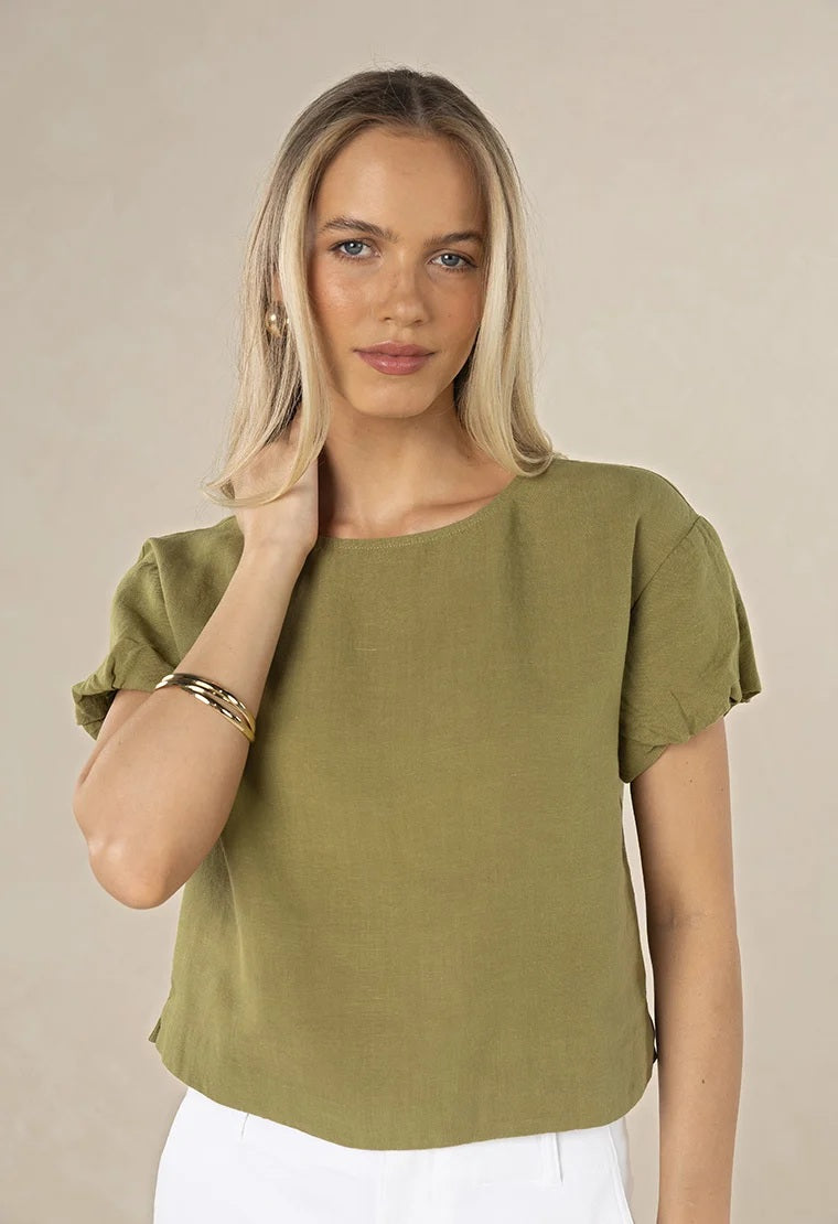 Humidity Marise Top in Olive | Little Extras Lifestyle Australia