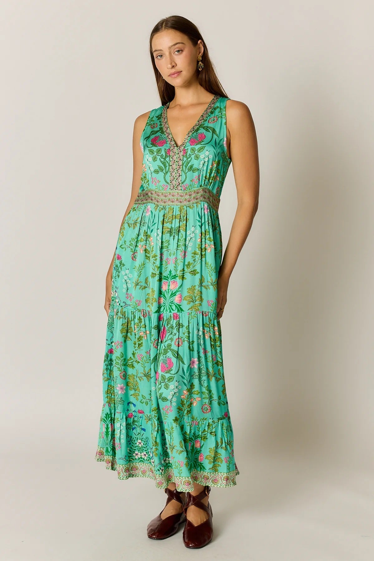 Rubyyaya Tatiana Maxi Dress [COLOUR:Green SIZE:S]