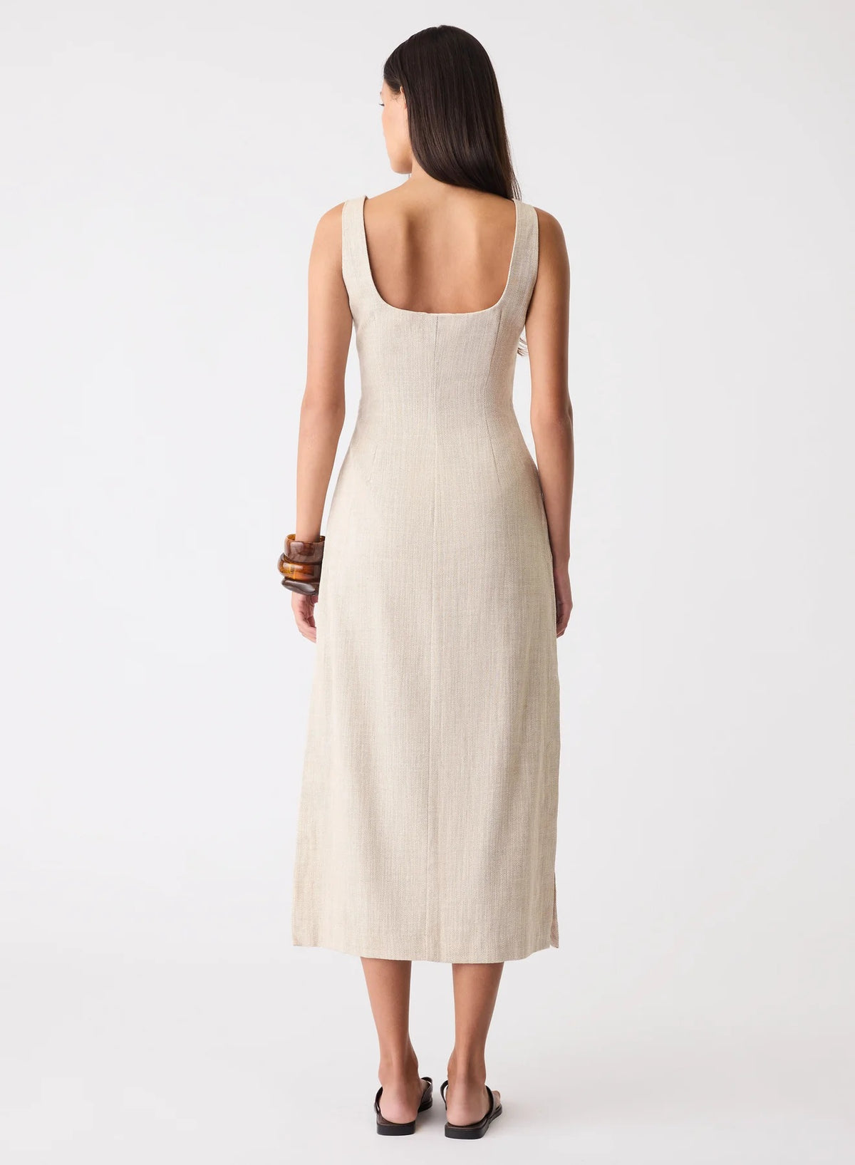 Esmaee Etch Dress [COLOUR:Sand SIZE:M]