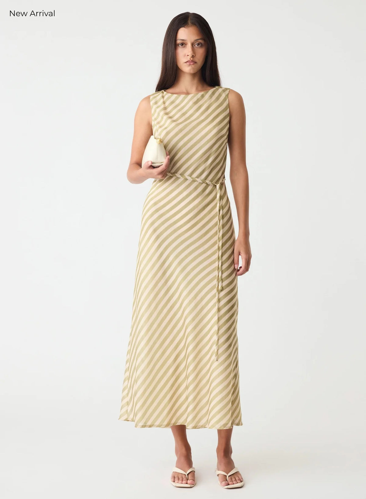 Esmaee Sahara Maxi Dress [COLOUR:Sage Stripe SIZE:XS]