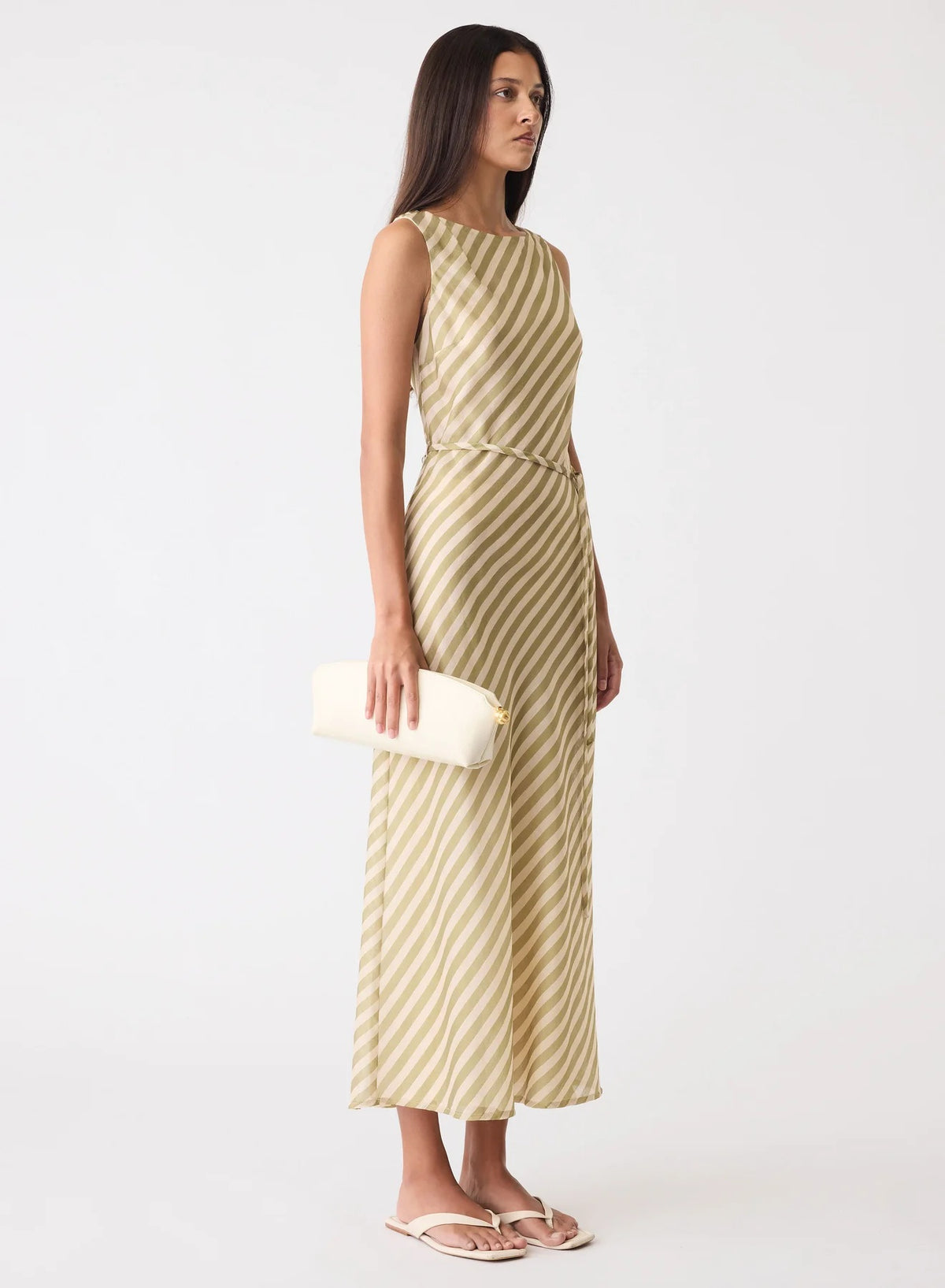 Esmaee Sahara Maxi Dress [COLOUR:Sage Stripe SIZE:XS]